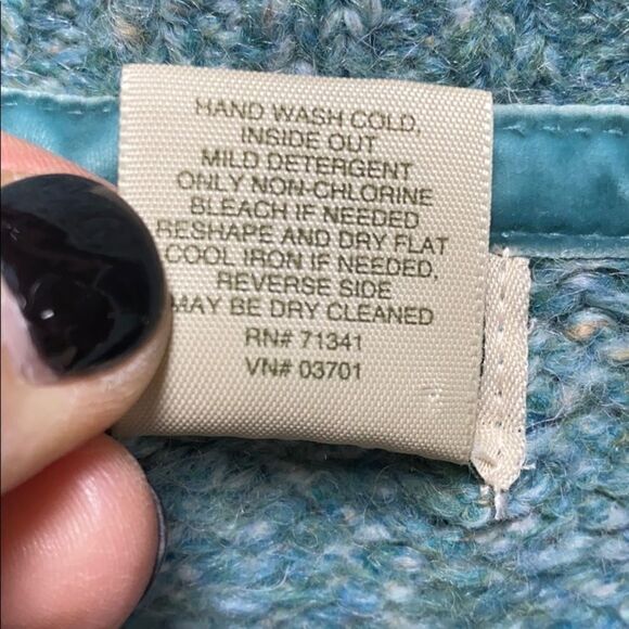 L.L.Bean Wool Button Front V-Neck Sweater Vest - Picture 4 of 4